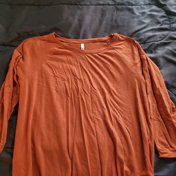 women 2x burnt orange long sleeve tee - Picture 1 of 1